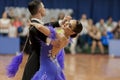 Kitcun Andrey and Krepchuk Yuliya Perform Adult Show Case Dance Show During the National Championship Royalty Free Stock Photo